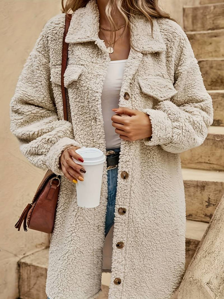 Women's Teddy Coat with Long Cut 