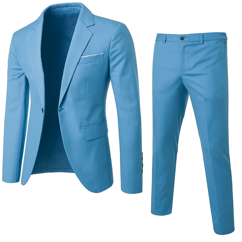 Men's Two-Piece Suit Set with Modern Cut 