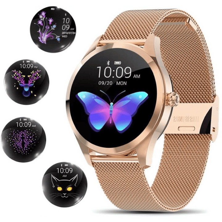 Stainless steel smartwatch for women