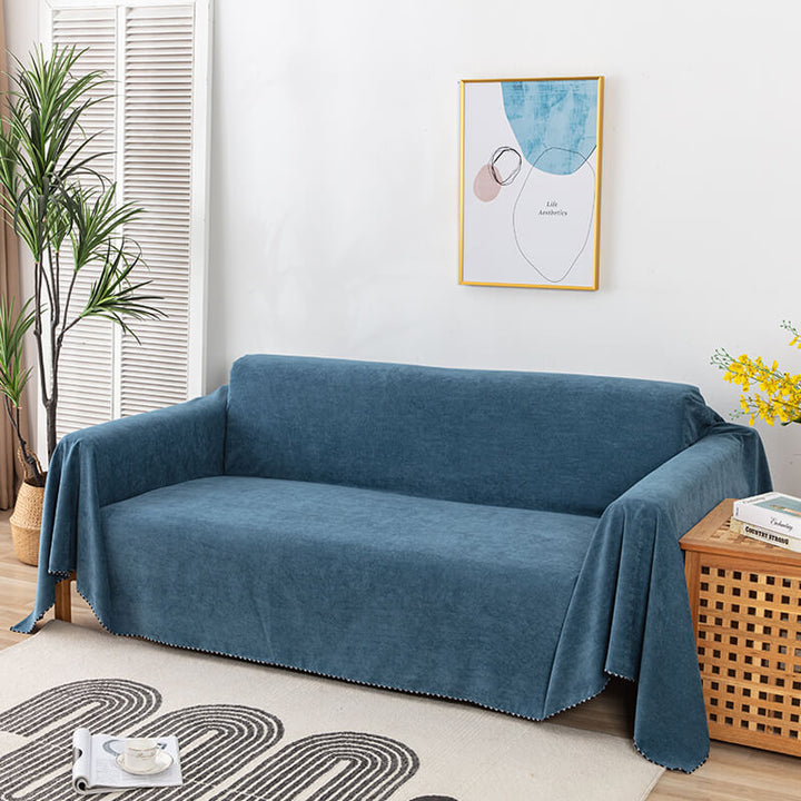 Water-repellent sofa cover in corduroy design