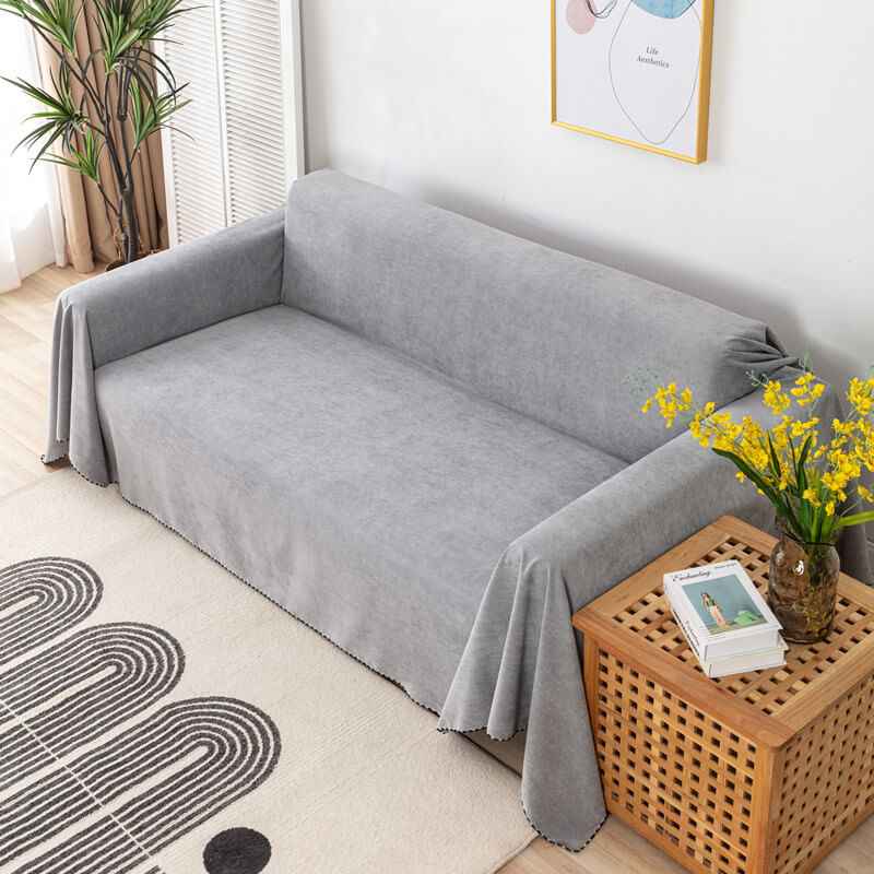 Water-repellent sofa cover in corduroy design