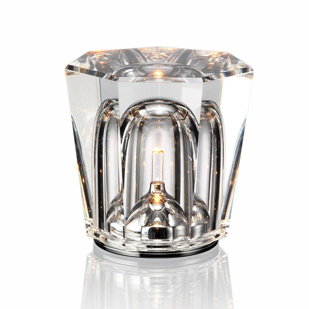 Crystal diamond table lamp with integrated battery