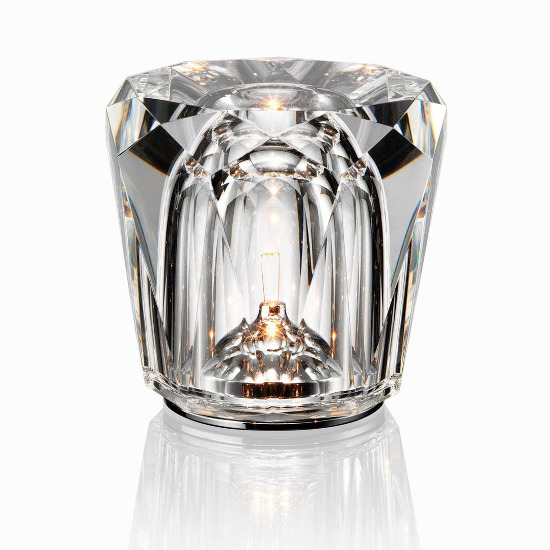 Crystal diamond table lamp with integrated battery