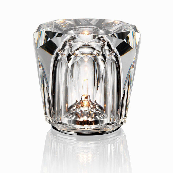 Crystal diamond table lamp with integrated battery