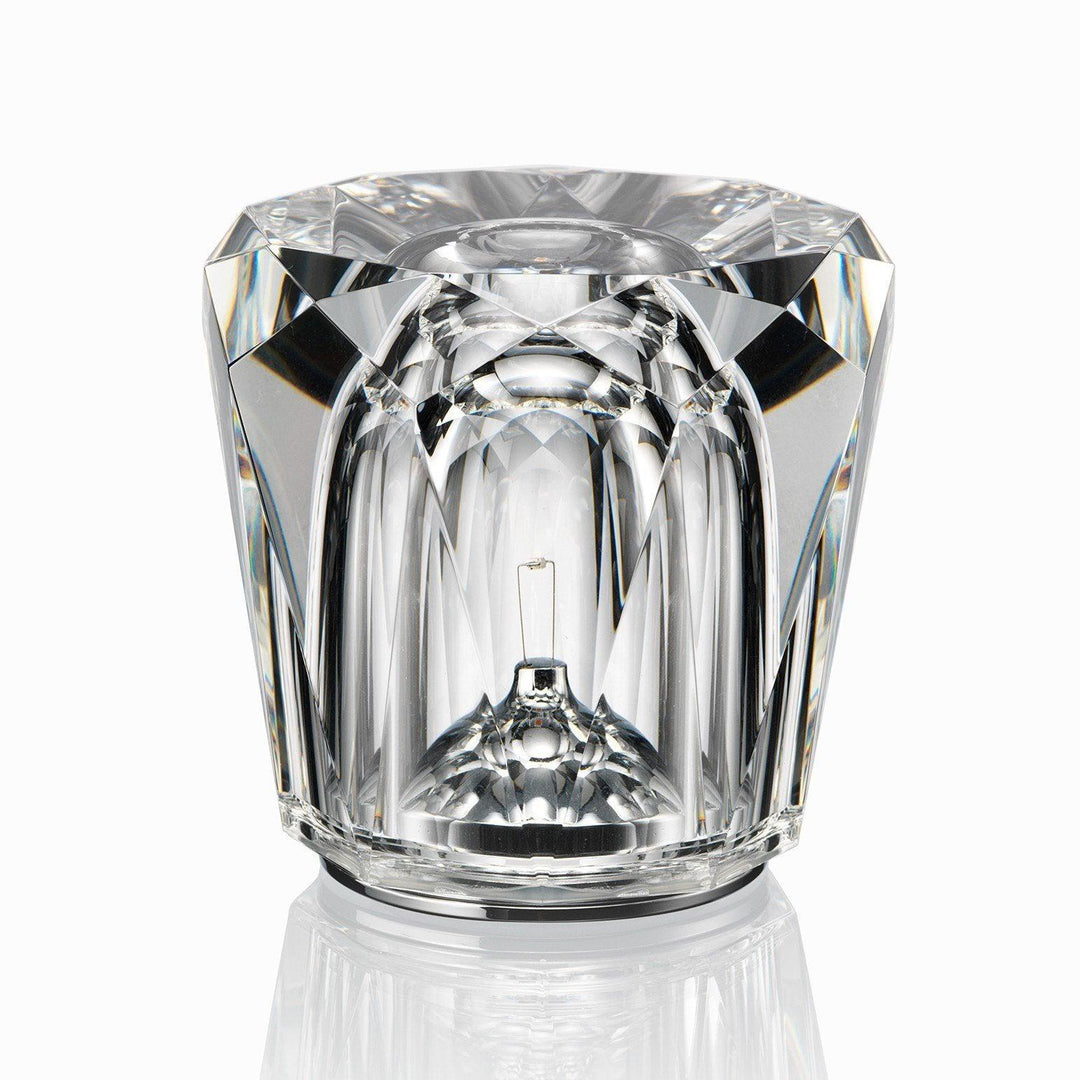 Crystal diamond table lamp with integrated battery