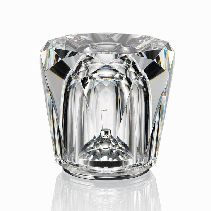 Crystal diamond table lamp with integrated battery