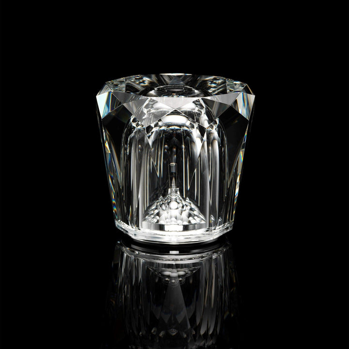 Crystal diamond table lamp with integrated battery