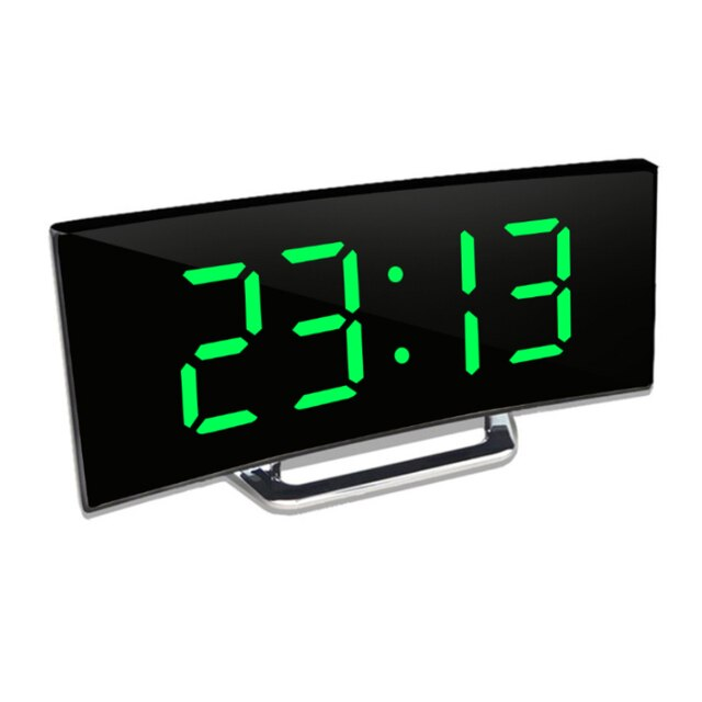 CurveClock LED alarm clock with large display – dimmable, quiet &amp; modern