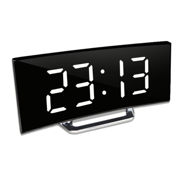 CurveClock LED alarm clock with large display – dimmable, quiet &amp; modern