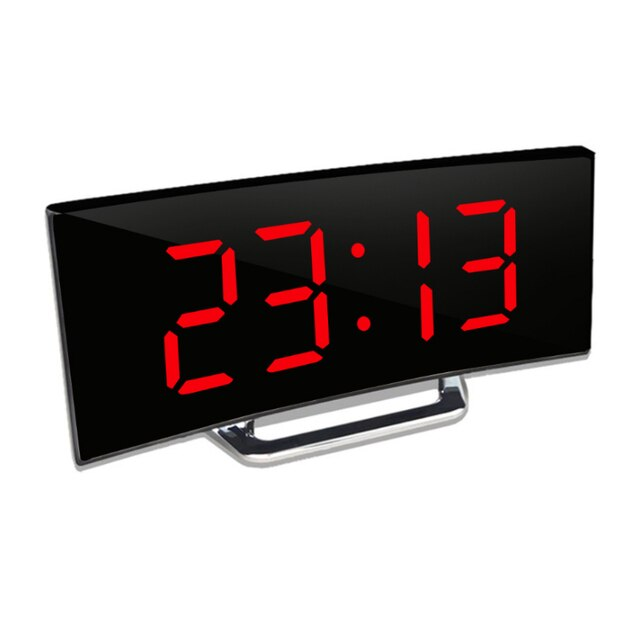 CurveClock LED alarm clock with large display – dimmable, quiet &amp; modern