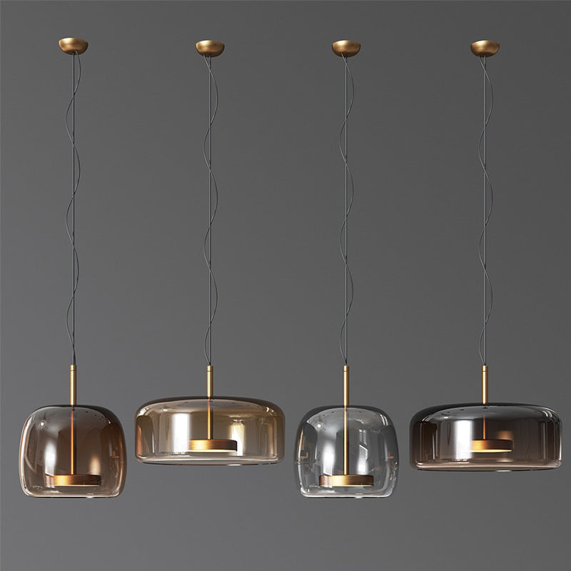 Modern glass pendant light – clear, timeless &amp; ideal for dining areas
