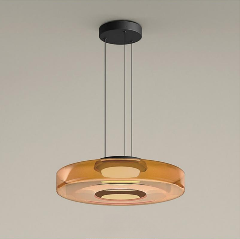 Glass pendant light in Bauhaus style – dimmable, modern &amp; colorful