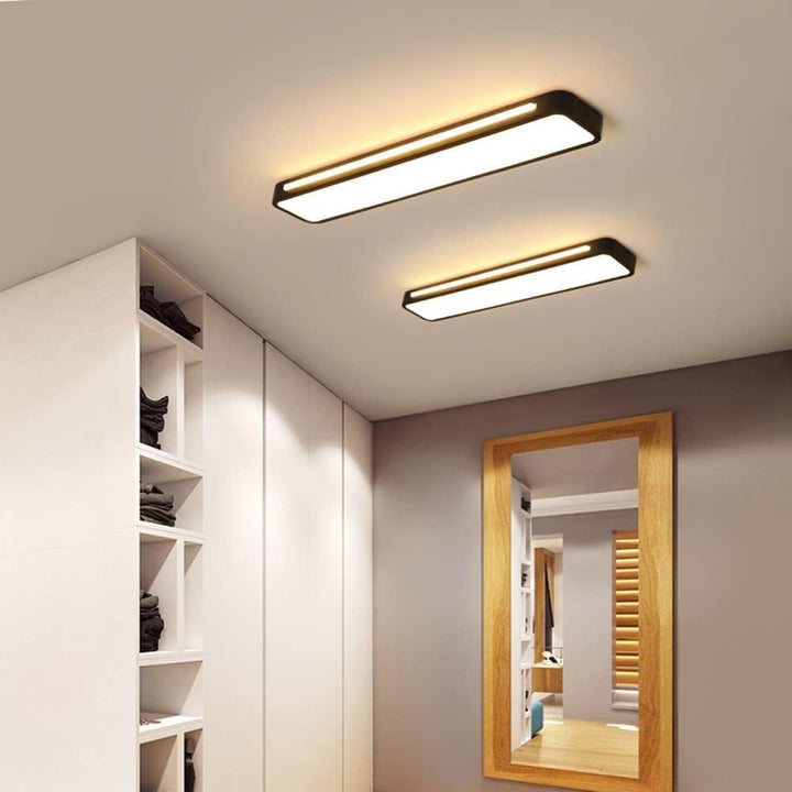 Nordic LED ceiling light – elongated, dimmable &amp; modern