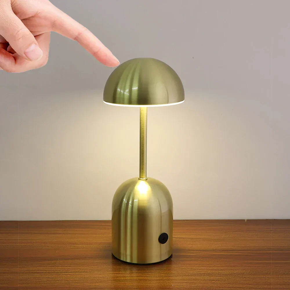LED table lamp made of metal with touch dimmer