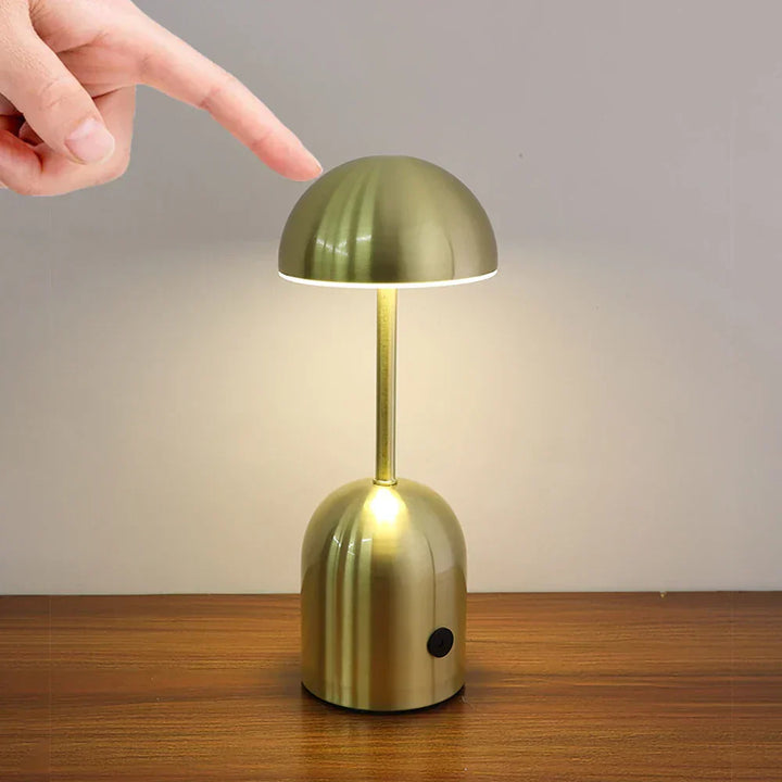 LED table lamp made of metal with touch dimmer