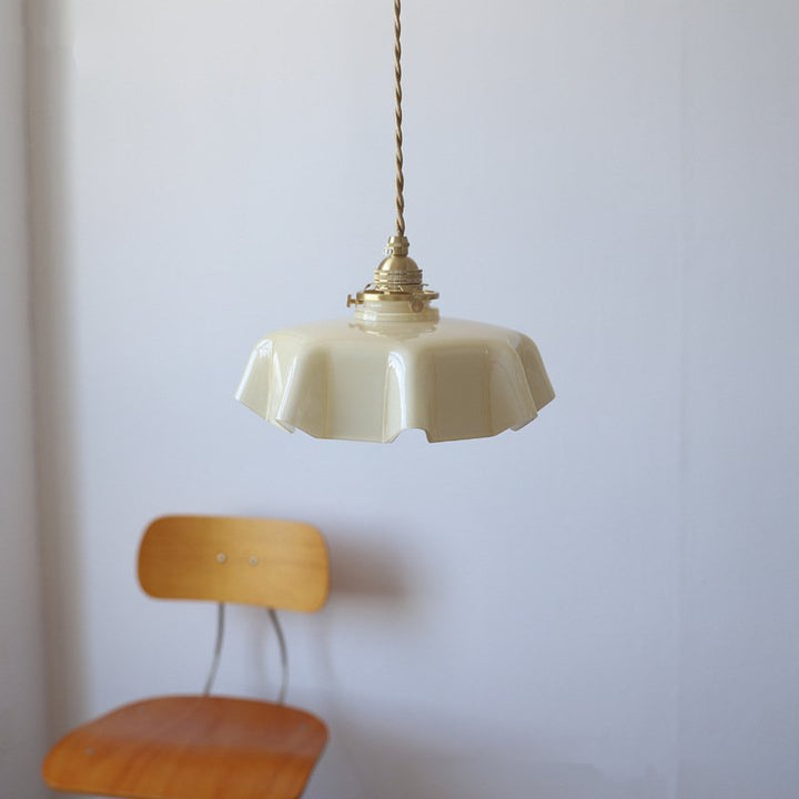 Draped Flower glass ceiling and pendant light in retro style