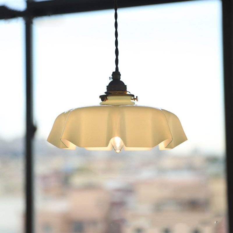 Draped Flower glass ceiling and pendant light in retro style
