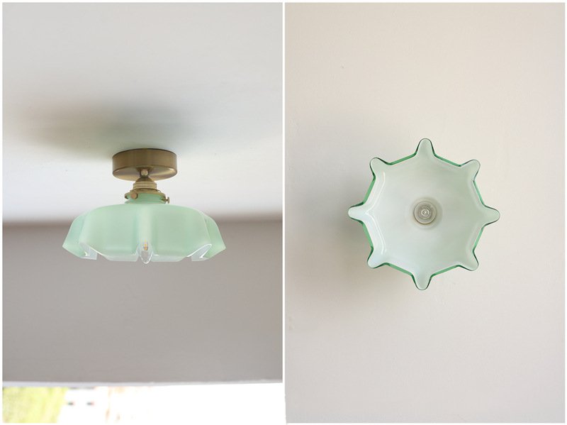 Draped Flower glass ceiling and pendant light in retro style