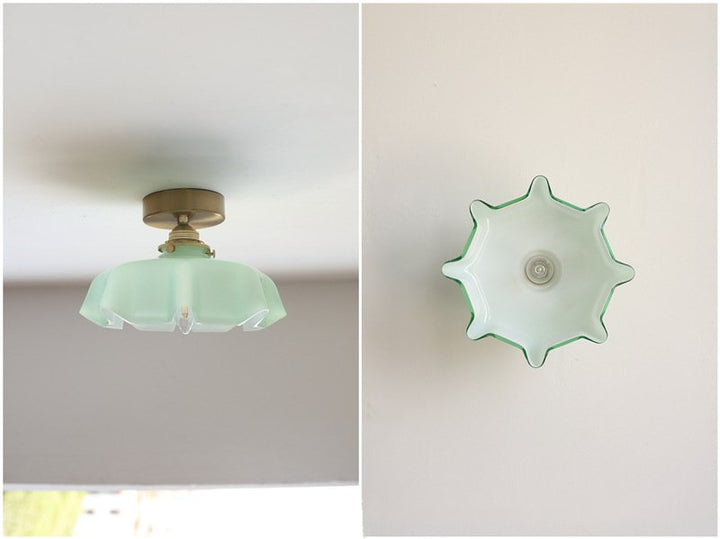 Draped Flower glass ceiling and pendant light in retro style