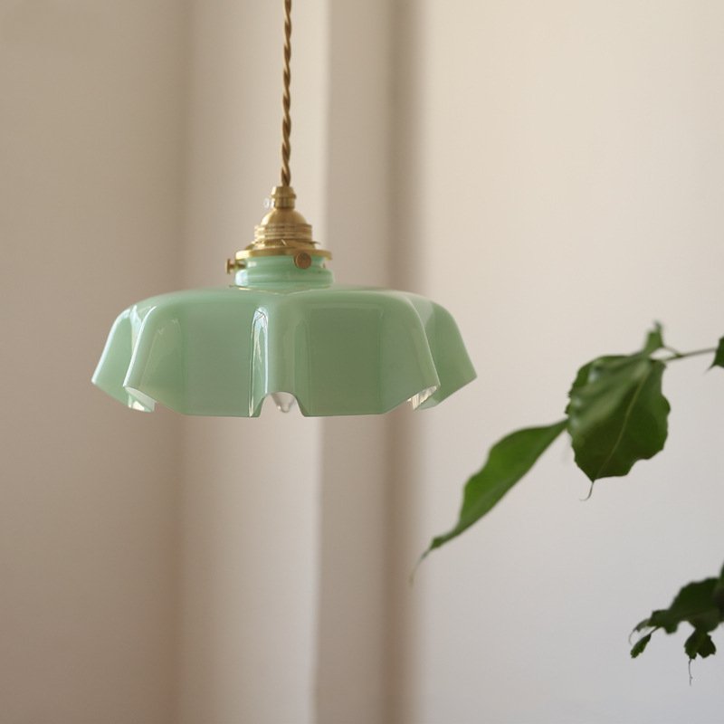 Draped Flower glass ceiling and pendant light in retro style