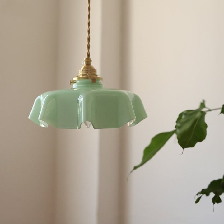 Draped Flower glass ceiling and pendant light in retro style