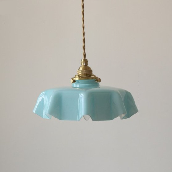 Draped Flower glass ceiling and pendant light in retro style