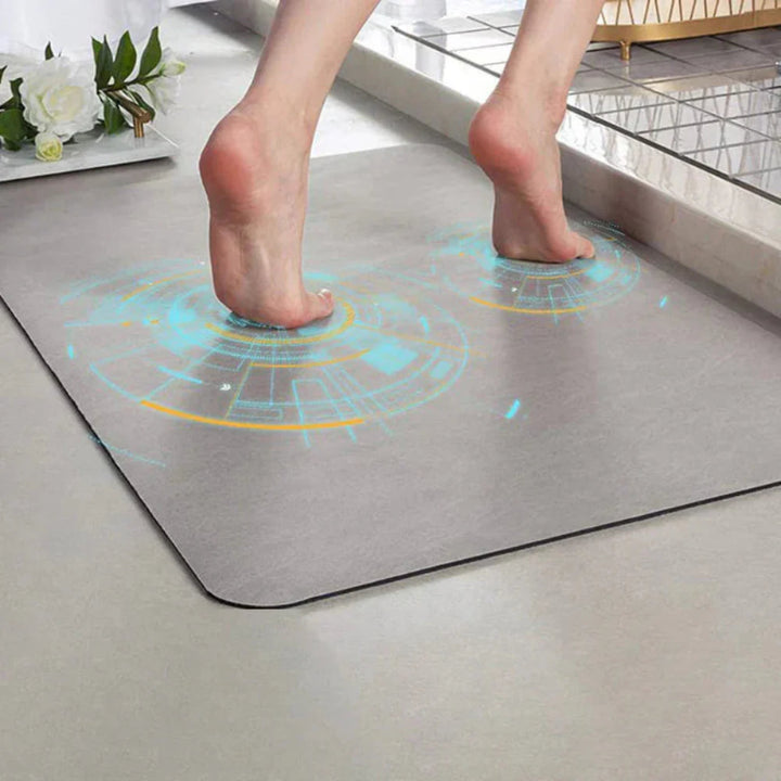 Minimalist diatomaceous earth bath mat – quick-drying &amp; non-slip
