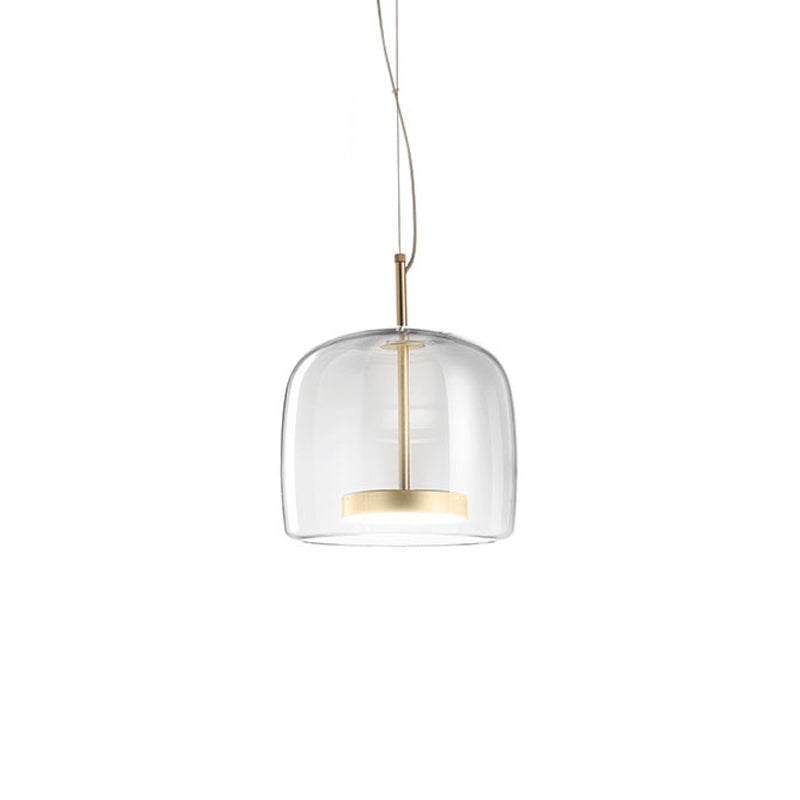 Modern glass pendant light – clear, timeless &amp; ideal for dining areas