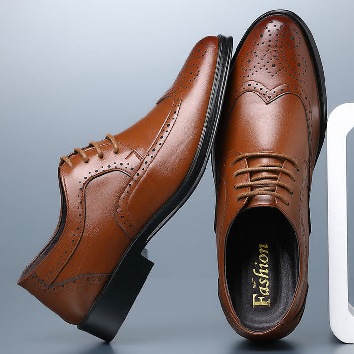Men's Leather Shoes with Classic Design 