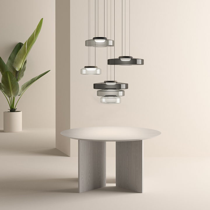 Glass pendant light in Bauhaus style – dimmable, modern &amp; colorful