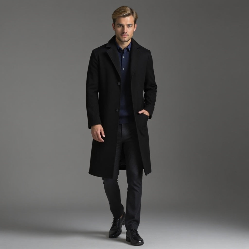 Men's Slim Fit Trench Coat for Winter