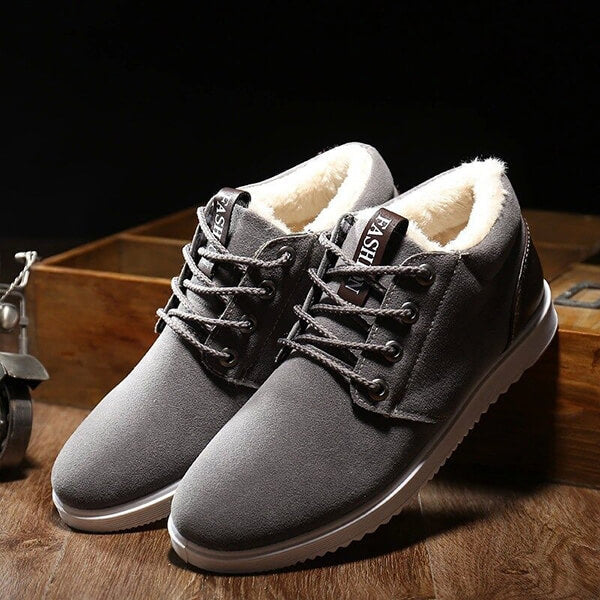 Men's Winter Boots with Warm Lining and Weatherproof Design