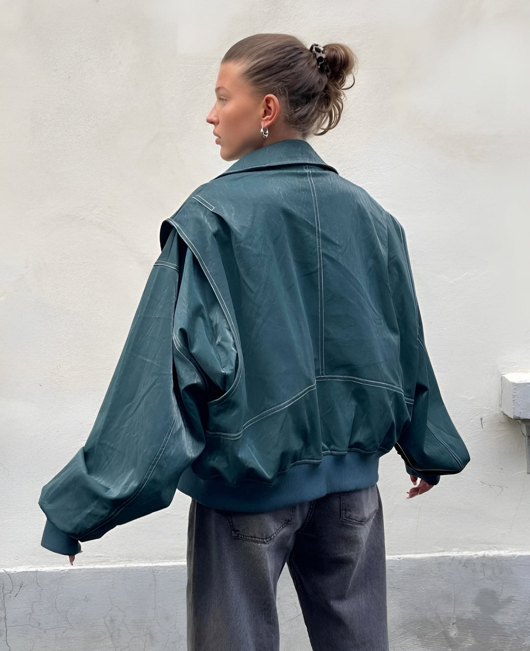 Women's Oversized Bomber Jacket with Modern Cut