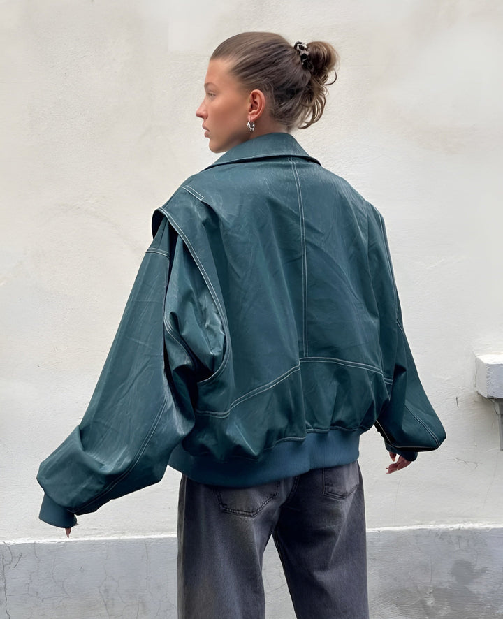 Women's Oversized Bomber Jacket with Modern Cut