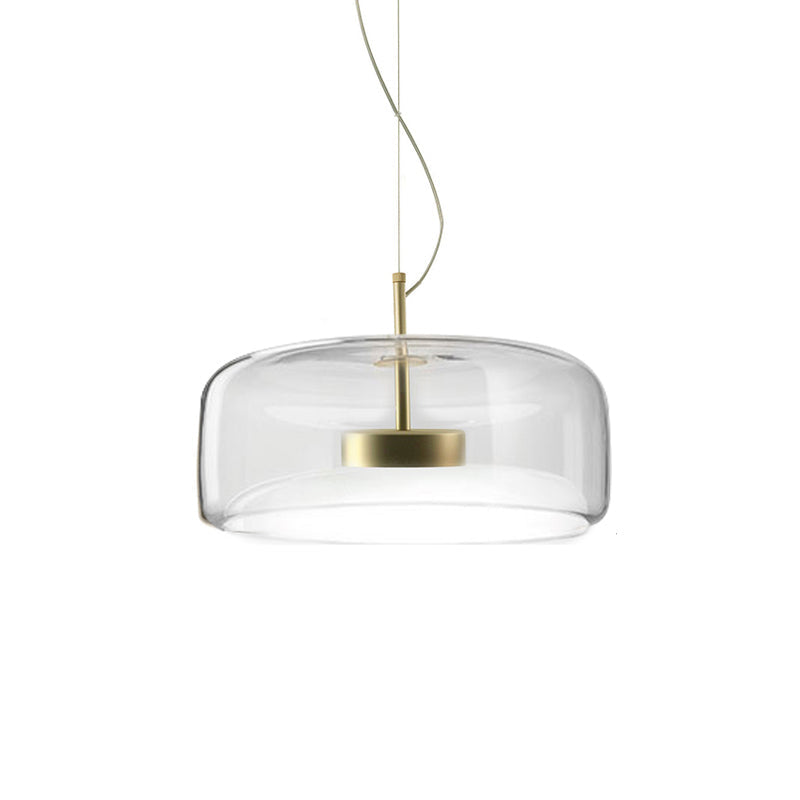 Modern glass pendant light – clear, timeless &amp; ideal for dining areas