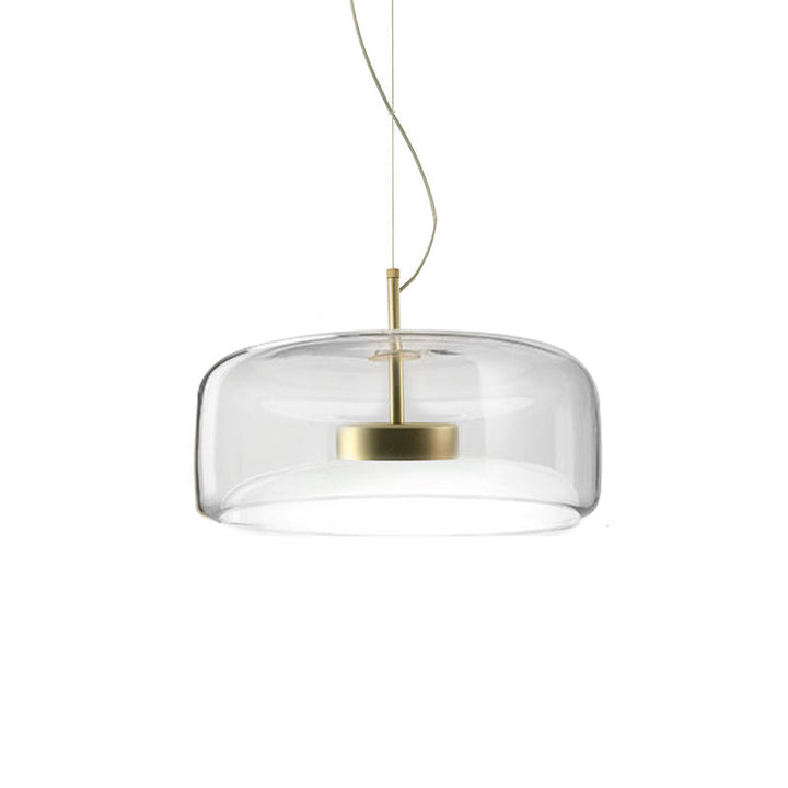 Modern glass pendant light – clear, timeless &amp; ideal for dining areas