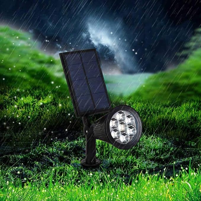 Solar Powered Garden Spotlight - 9 Color LED Solar Spike Lights for Outdoor Security-2