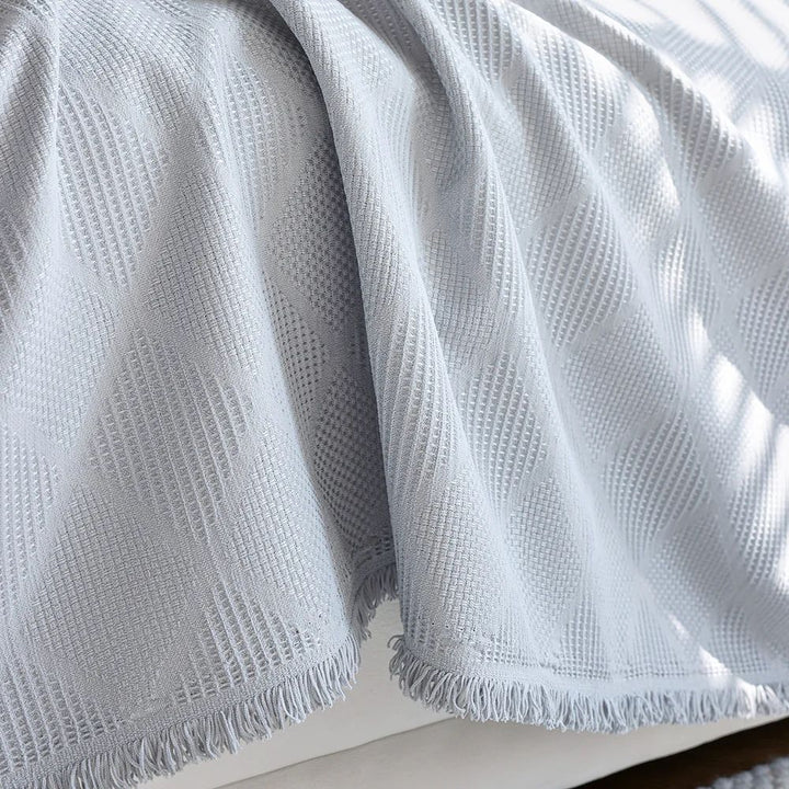 Sofa cover with diamond pattern – chenille throw for modern protection