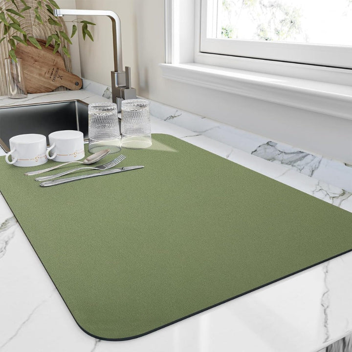 Quick-drying draining mat – kitchen mat made of diatomite for dishes