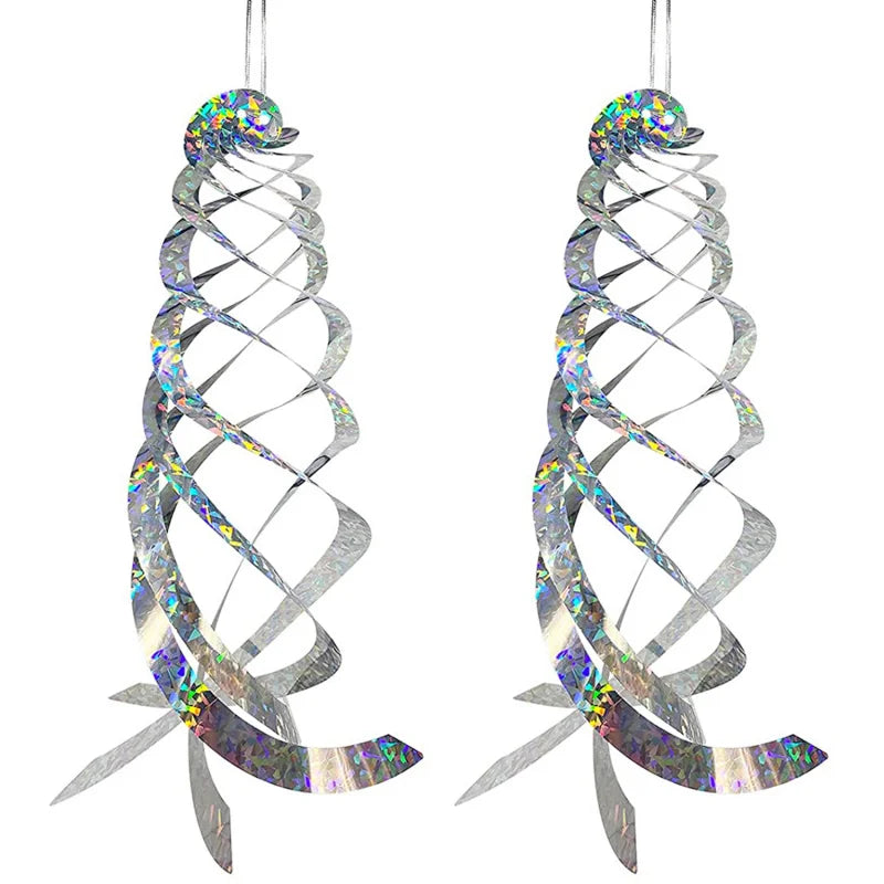 Reflektierende Spiralen als Vogelabwehr für Terrasse und Obstbäume