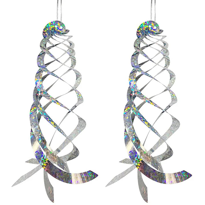 Reflektierende Spiralen als Vogelabwehr für Terrasse und Obstbäume