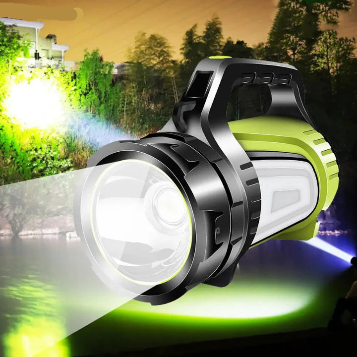 Waterproof LED flashlight with double-sided light – For outdoor use &amp; emergencies