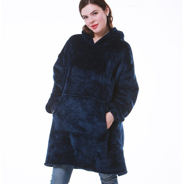 Women's Oversized Hoodie Blanket with Hood 