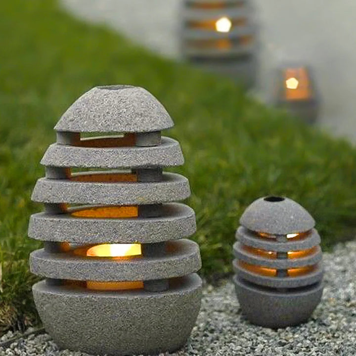 Outdoor light with stone look – Natural path lighting for garden &amp; terrace