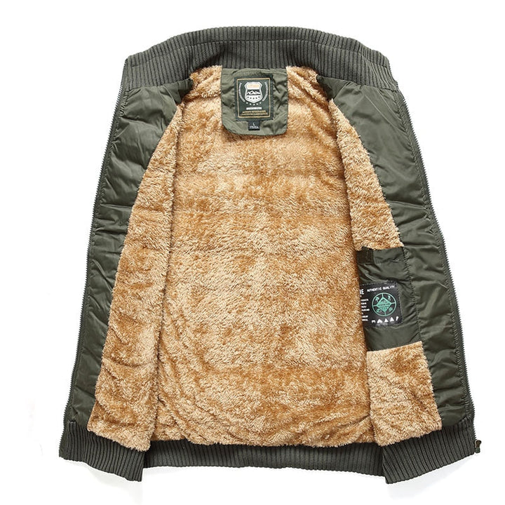 Men's vest with fur lining and insulated design