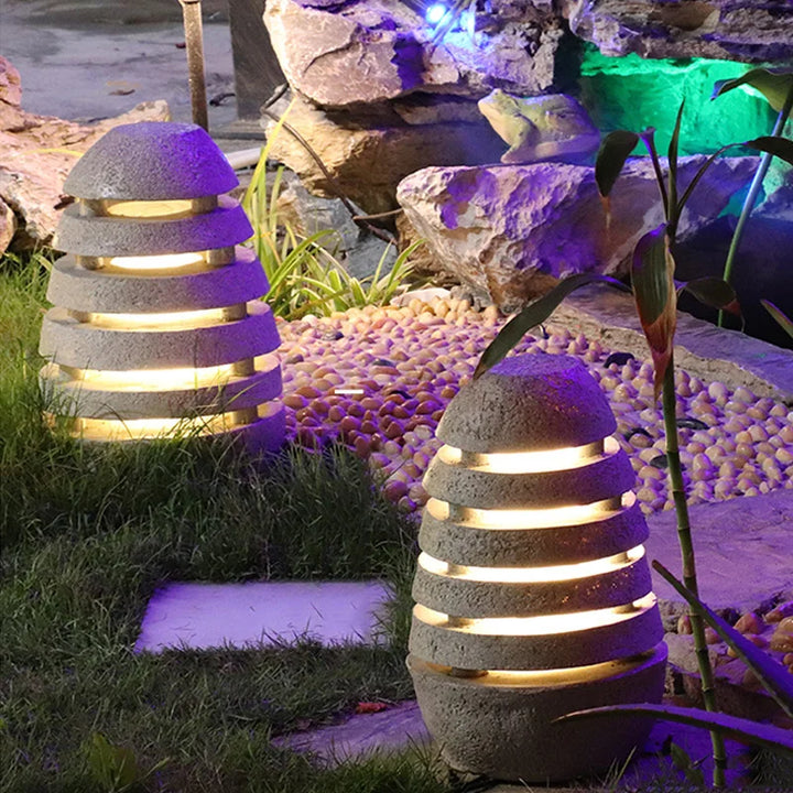 Outdoor light with stone look – Natural path lighting for garden &amp; terrace