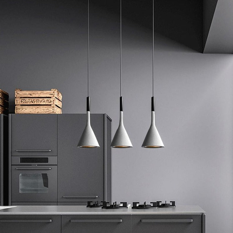Scandinavian pendant lamp made of aluminum