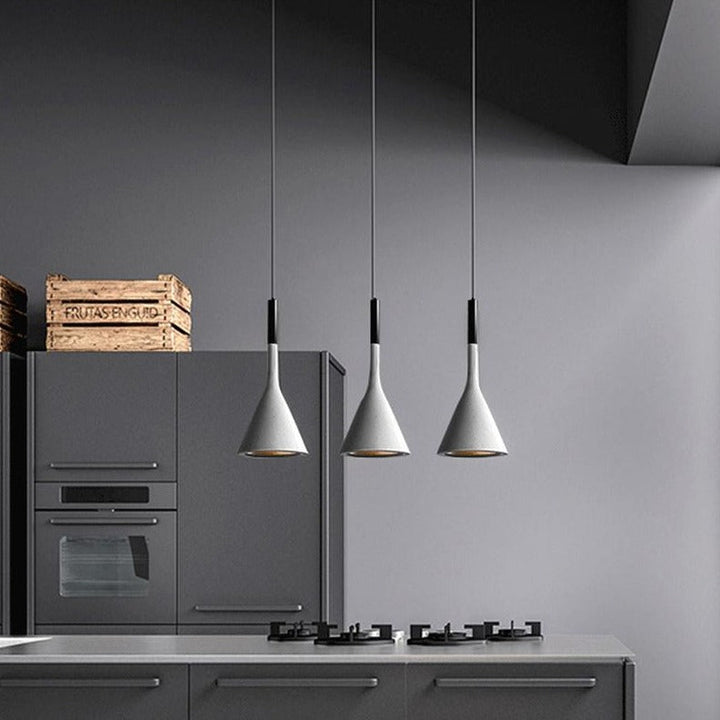 Scandinavian pendant lamp made of aluminum