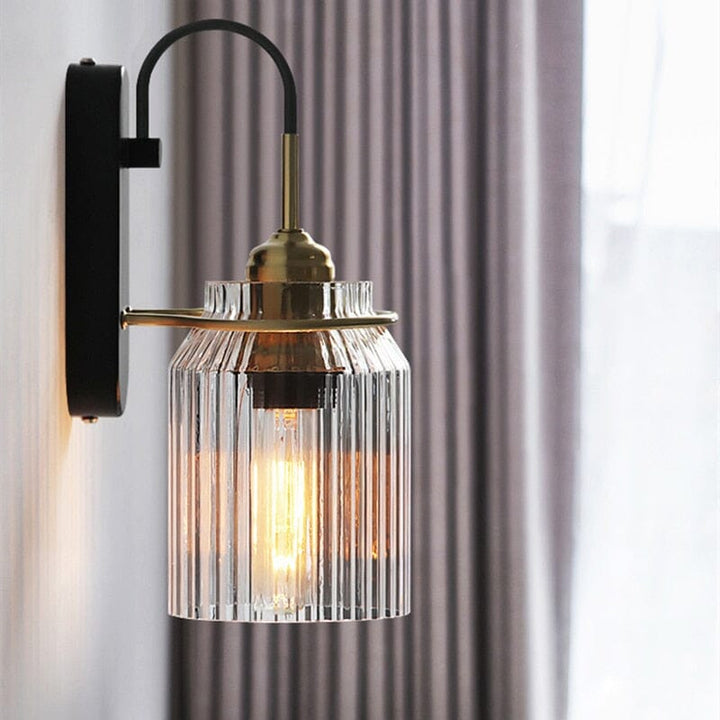 Glass wall lamp in Nordic minimalism