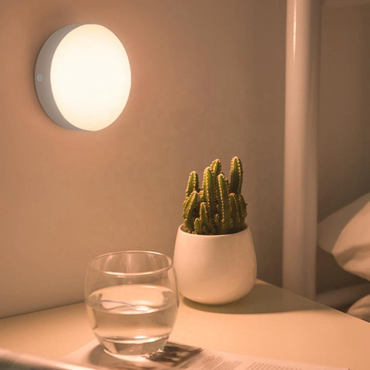 Wireless LED night light with motion sensor for hallway and bedroom